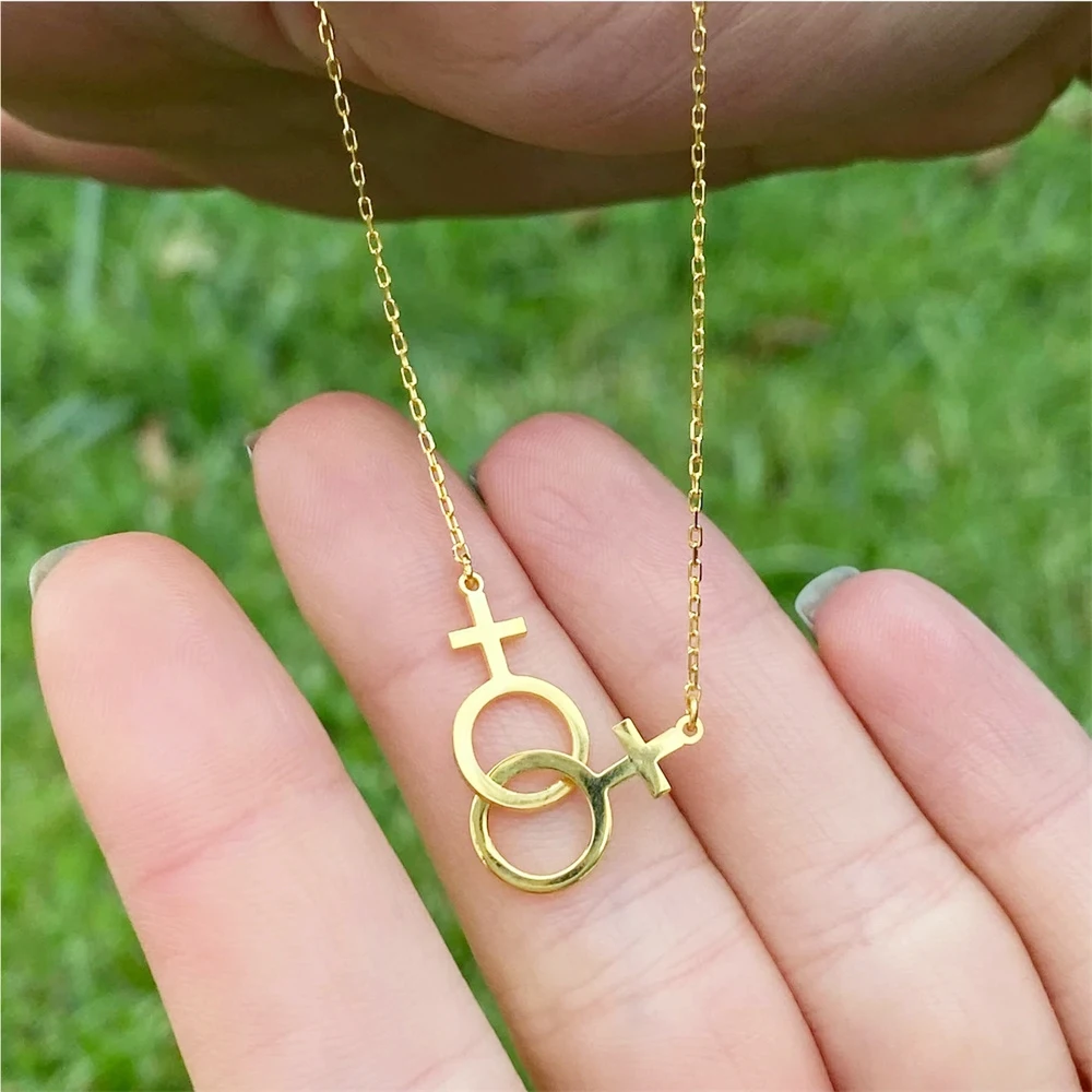 موضة مزدوجة فينوس رمز أساور للنساء الفولاذ المقاوم للصدأ بساطتها الجنس رمز سوار مثليه فخر مجوهرات هدايا #4