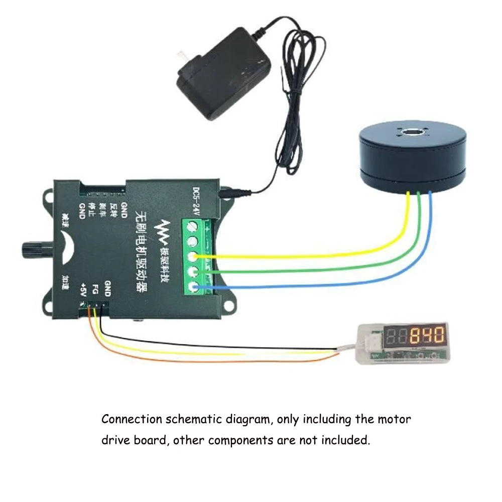 

DC5V~24V Bl24V75 50W 3A Dc Brushless Motor Drive Board Driver Controller Forward and Reverse with Potentiometer