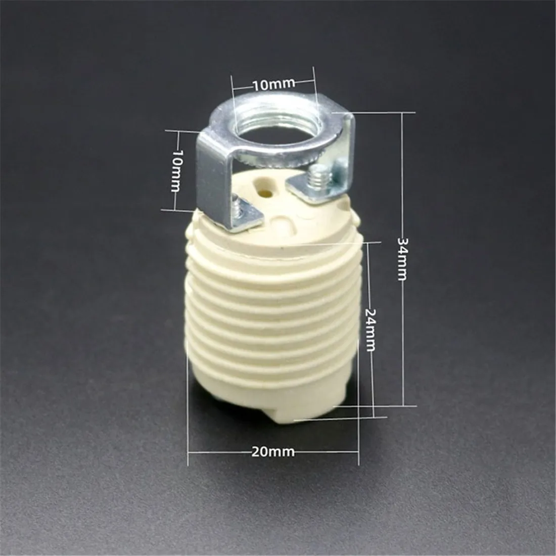 2/6/10/20/50pcs Pack G9 Ceramic Lamp Holder, White G-9 Halogen Light Bulb Base Socket with Ring,G9 Light Base Socket Kit Adapter