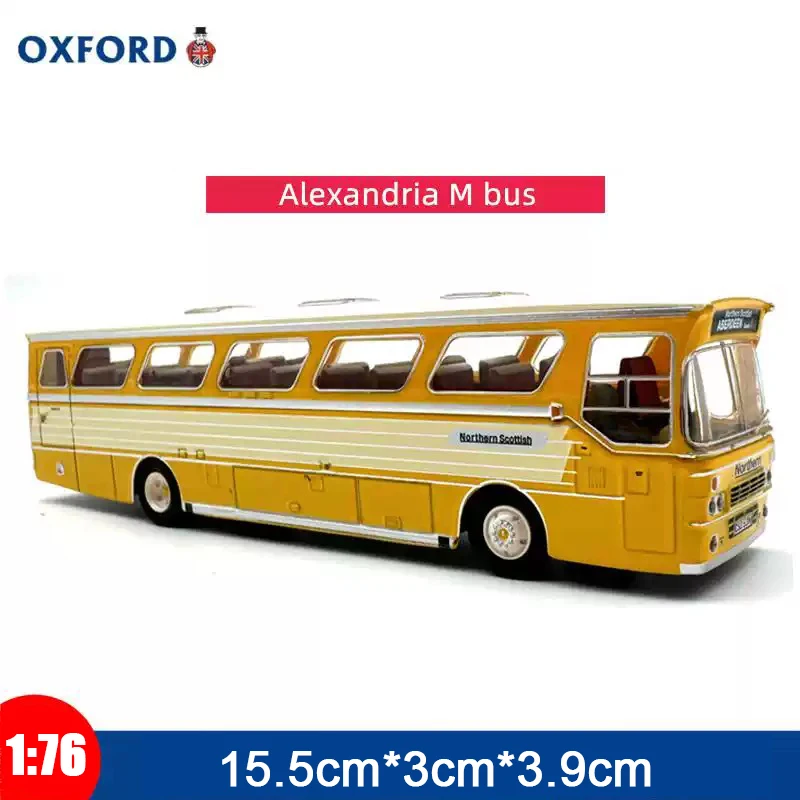 OXFORD 1/76 Diecast Model Car Alexandria M Bus Alloy Toy Collection Display Gifts for Teenagers Boys Girls Hobby Collection