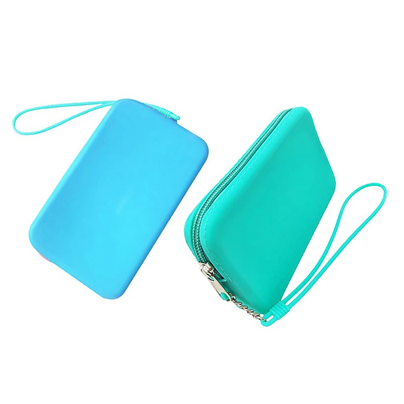 Square Silicone Cosmetic Storage Bag Travel Makeup Brush Holder Portable Digital Storage Bag Waterproof Case