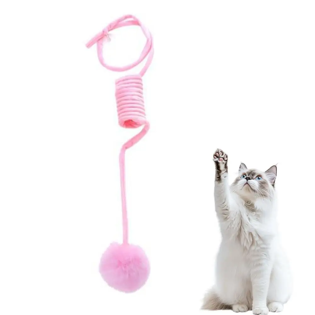 Katzenfederspielzeug, selbstspielende hängende dehnbare Katzenfeder, Katzenspielzeug für Hauskatzen, Kätzchen jagen und spielen