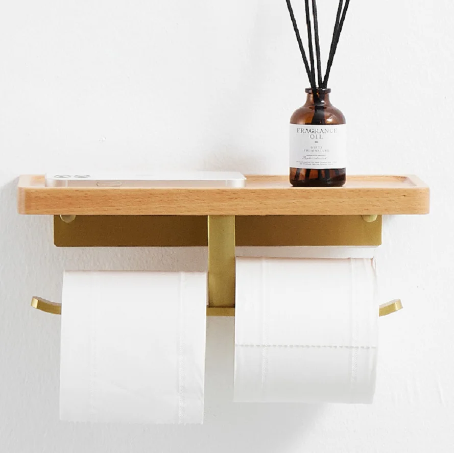 Log toilet roll carton Facial tissue holder Toilet roll Solid wood holder face wash towel pull paper towel roll paper roll holde