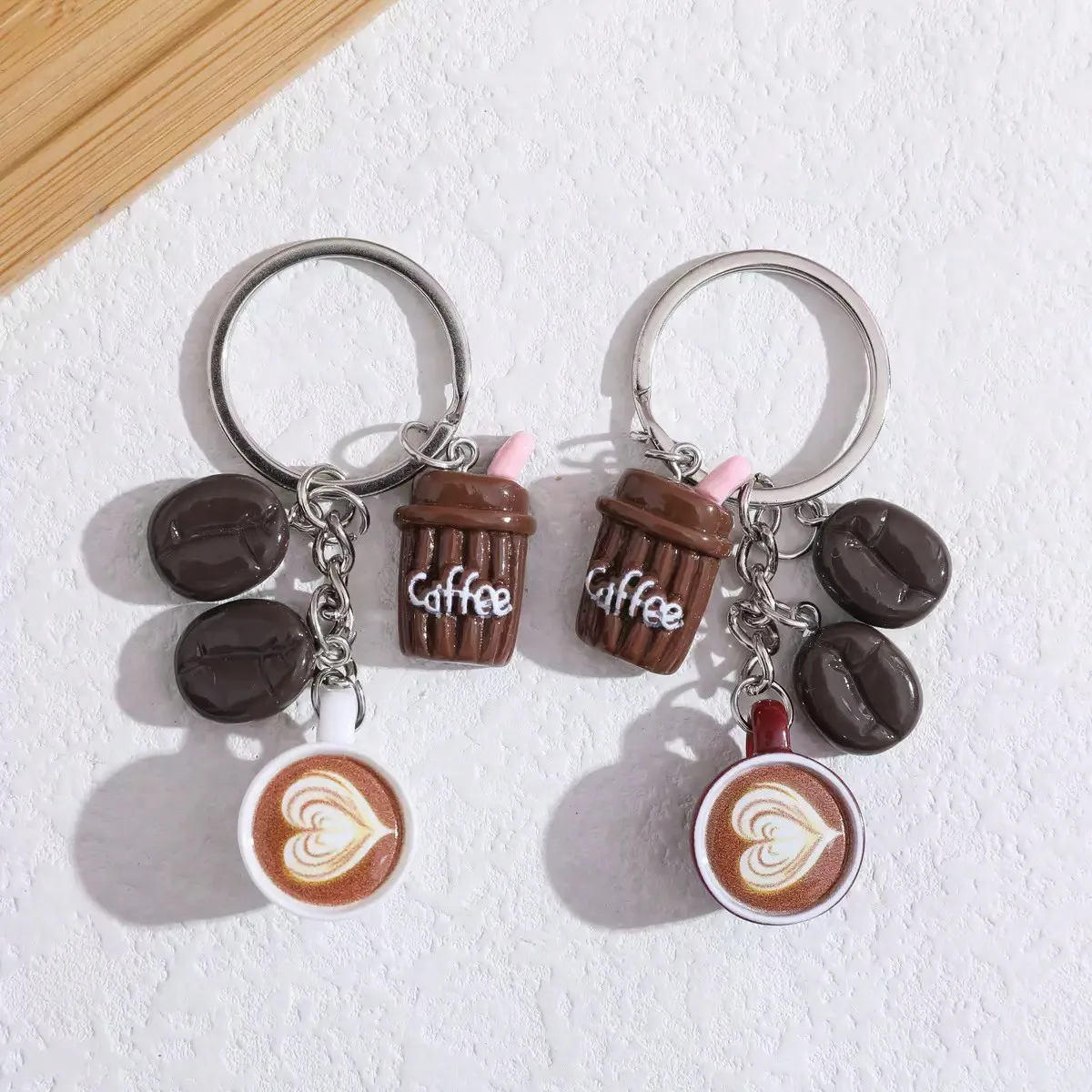 1pc Coffee Cup Decor Keychain, Minimalist Bag Charm, Car Key Chain Accessory Gifts For Mother, Father, Graduation, And Teacher