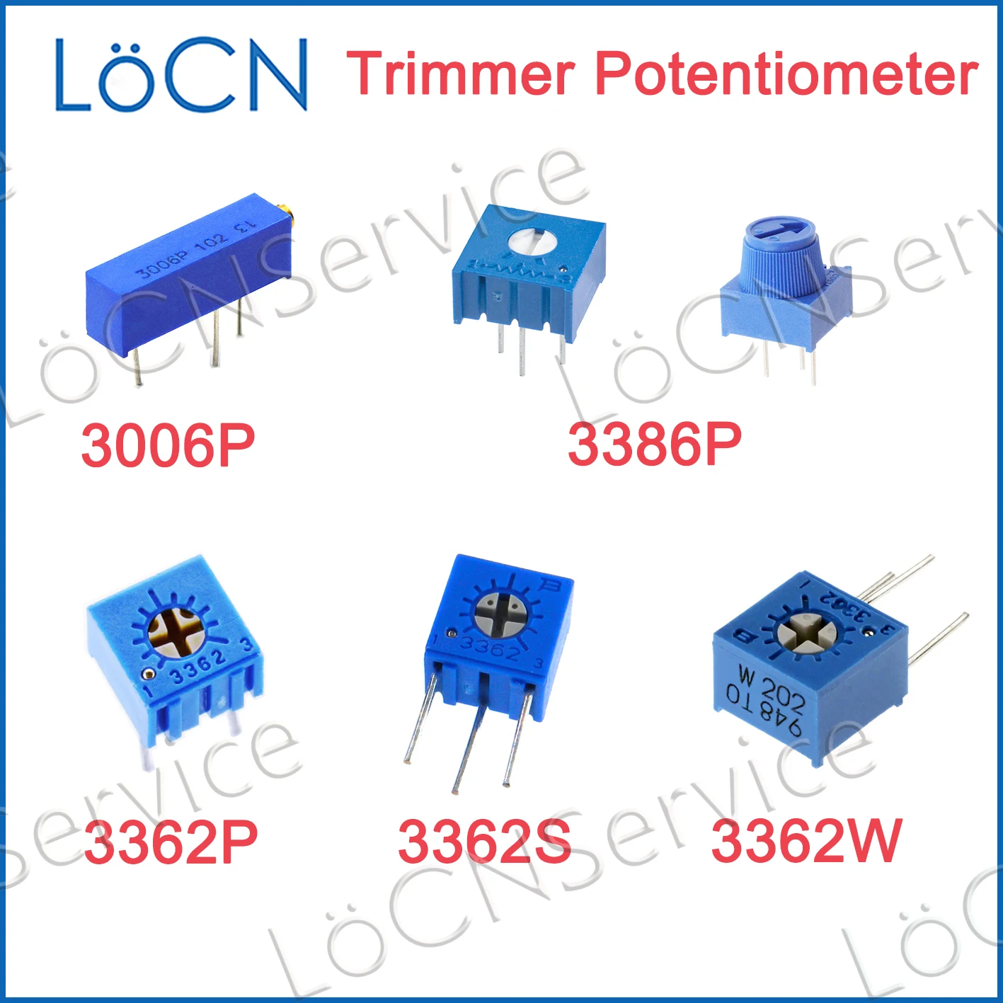 

3266X 50PCS 10K 20K 50K 100K 200K 500K 1M Trimming Potentiometer 3266 3266X-1-104 3266X-1-504 3266X-1-105 High quality Trim Pot