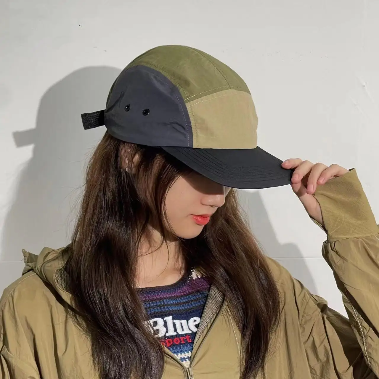 Zomerzonnehoed Outdoor Reizen Baseball Cap Patchwork Kleur Sport Ademende Hoed Sneldrogende Zonnebrandcrème Vizier Baseball Cap