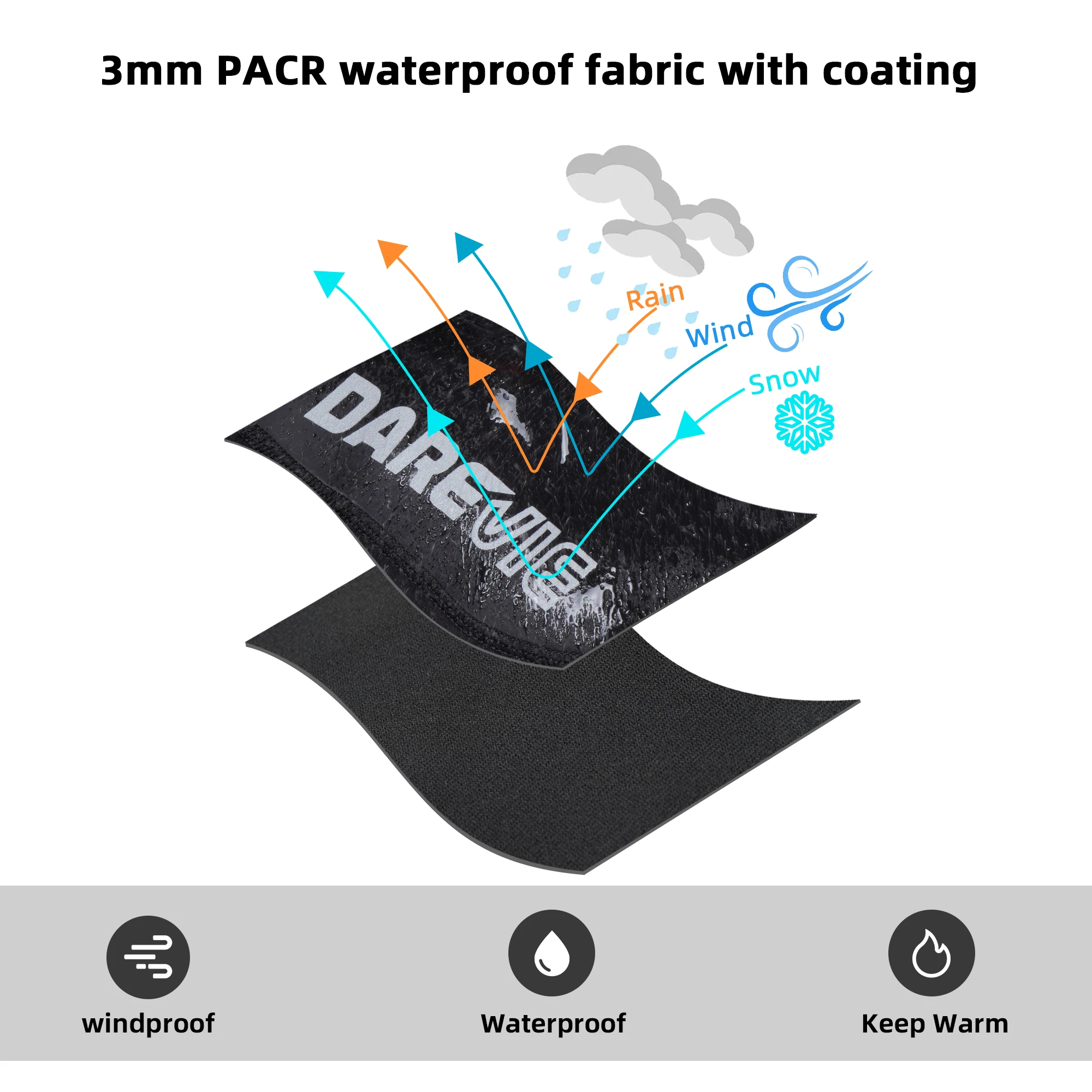 DAREVIE Cycling Winter Gloves Windproof Waterproof Anti Slip Thermal Gloves Comfortable Shockproof MTB Road Outdoor Sport Gloves