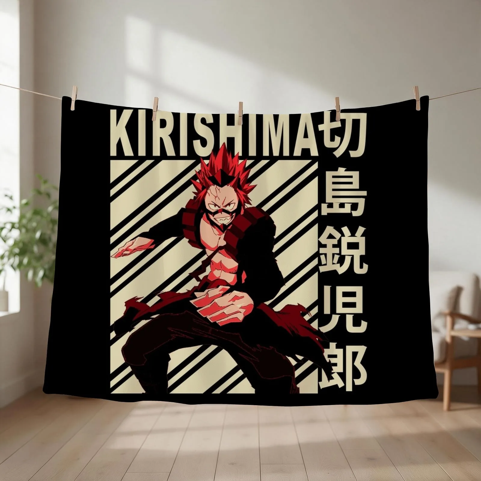 Kirishima Eijiro? - Vintage Art Throw Blanket couch cozy soft plush fuzzy picnic outdoor blanket