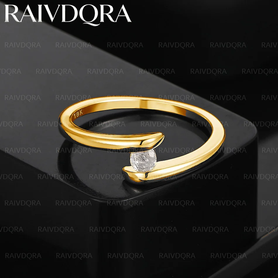 Bague en Zircon plaqué or 18 carats pour femmes, bijoux à la mode, charme, grâce, accessoires de mariage nobles