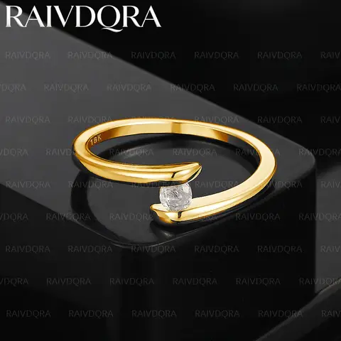 18K Gold Plated Zircon Simplicity Ring For Women Fashion Jewelry Charm Grace Noble Wedding Accessories