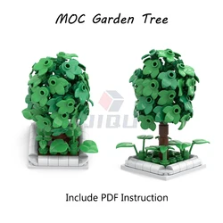 141 PCS MOC Bright Green Tree Model Building Block Creative City Street Garden Scene Plants Accessories Assembly Bricks Kid Toys