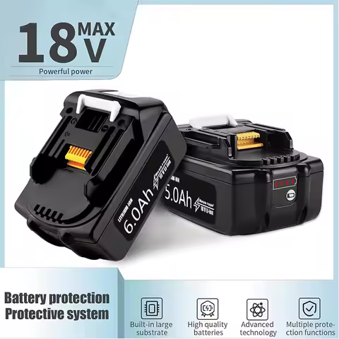 for Makita 18V 3/5/6/9Ah Rechargeable Battery, for Makita Tool BL1830B BL1840 BL1840B BL1850 BL1850B 18650 Battery
