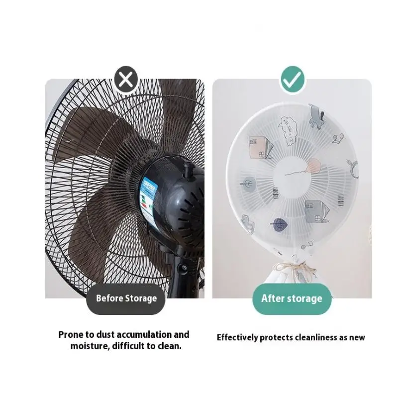 

Защита вентилятора, пылезащитный чехол, стоячий круглый напольный вентилятор, защита электроприборов, крышка вентилятора PEVA, многоразовая, подходит для домашнего хранения