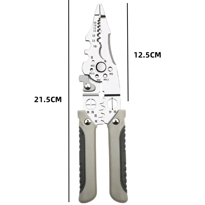 Electrician Specific Wire Stripping Pliers Multifunctional Electricians Maintenance Anti-Slip Stripper Cable Crimper Pliers Tool