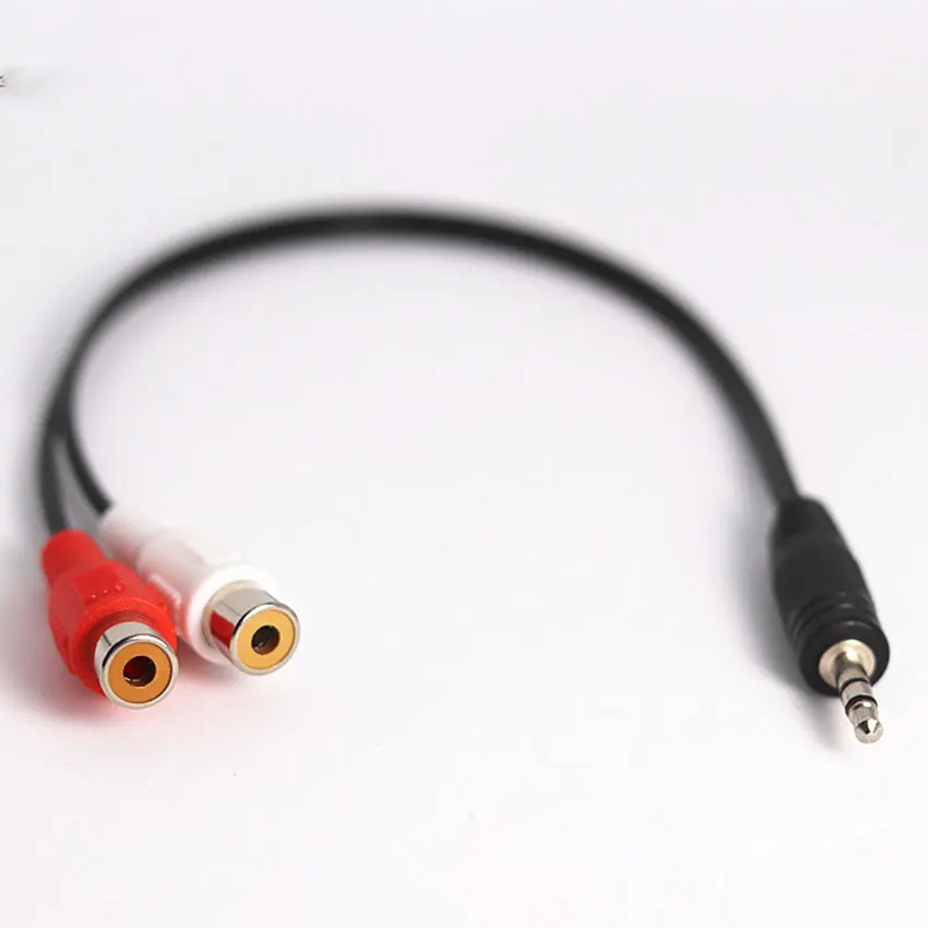 عالية الجودة النحاس 3.5 مللي متر ذكر جاك 3.5 مللي متر Aux مساعد وصلة كابل إلى AV 2 RCA أنثى ستيريو الموسيقى كابل الصوت #6