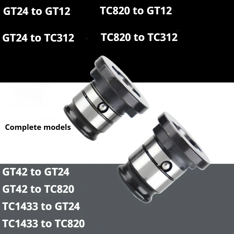 GT24 TC820-GT12 GT24-GT12 31mm To 19mm Tapping Motor Connector Adapter Pneumatic Tapper Coversion Chuck GT42-TC820 GT42-24