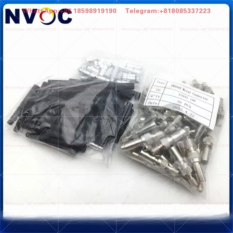 3.0mm Large Core 1000um Silica SMA905 Fiber Patch Cord Round/Hex Type for Medical Laser Energy, 5Pcs