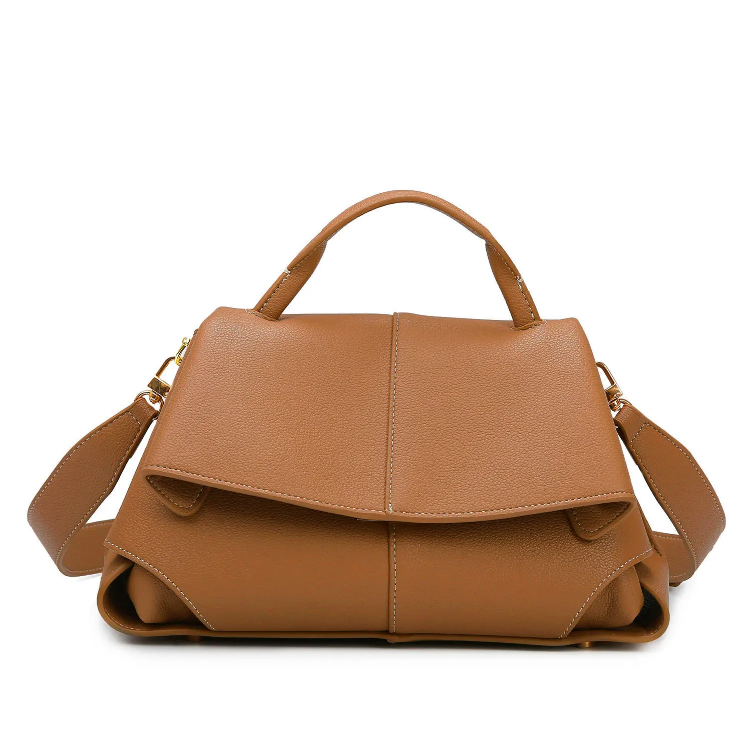 Niche Designer Brand New High Quality Cowhide Inclined Shoulder Bag for Women Fashion Contracted Large Capacity Handbag Hot Sale