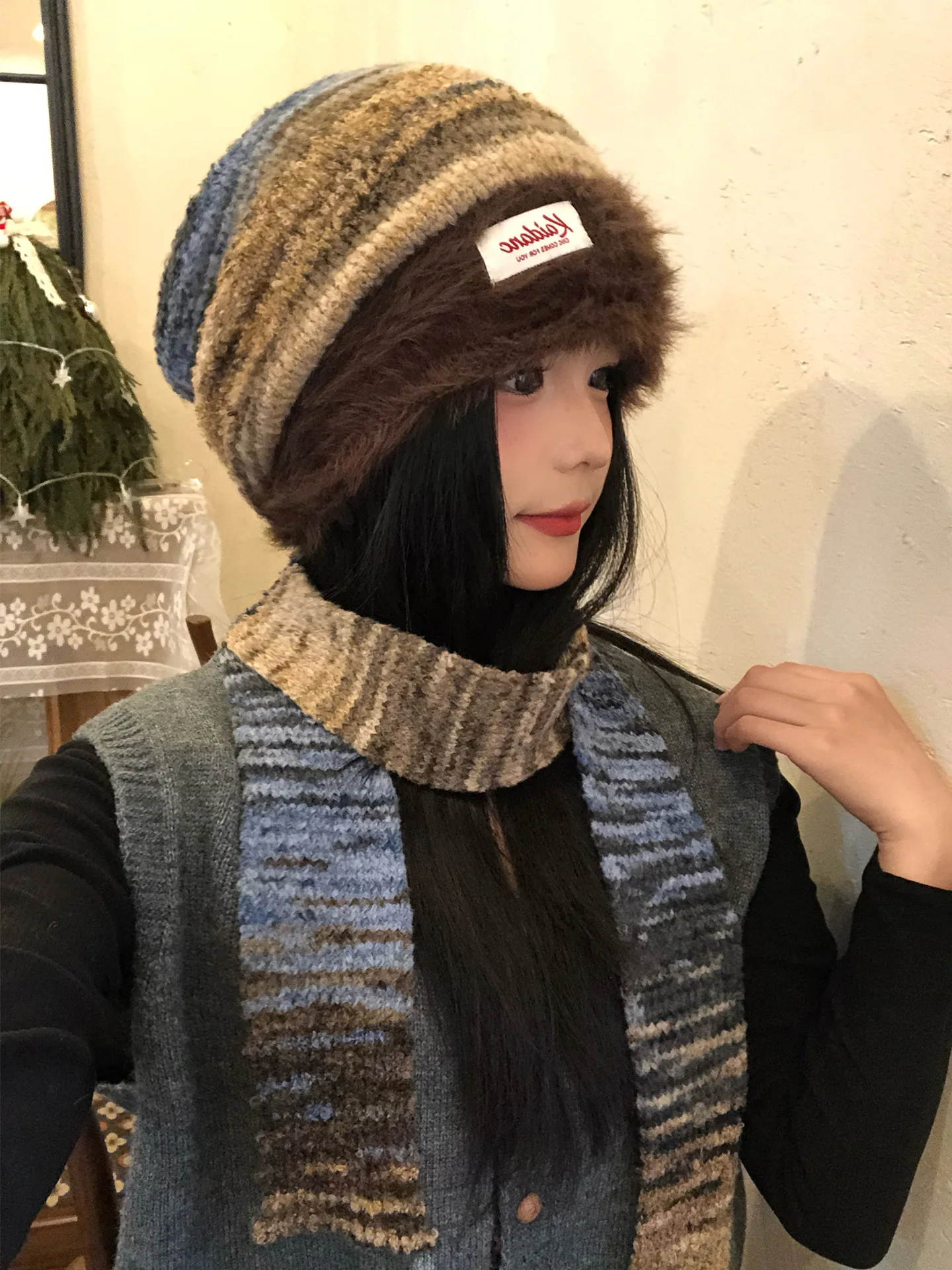 2025-novo-vintage-malha-plu-borla-chapeu-feminino-outono-inverno-quente-grande-circunferencia-sem-aba-chapeu-faionable-rosto-emagrecimento