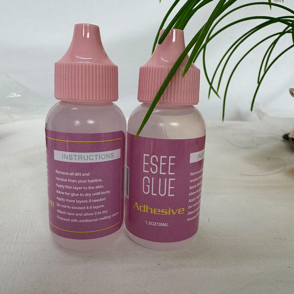 Adhesivo para el cabello, pegamento Invisible para peluca de 1,3 oz, resistente al agua y al aceite, súper sujeta para una peluca de encaje de aspecto seguro y natural, peluquín