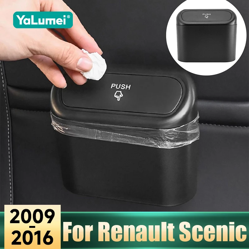 Für Renault Scenic III 3 MK3 2009-2012 2013 2014 2015 2016 Universal Auto Mülleimer Hängende Lagerung box Platz Drücken Mülleimer