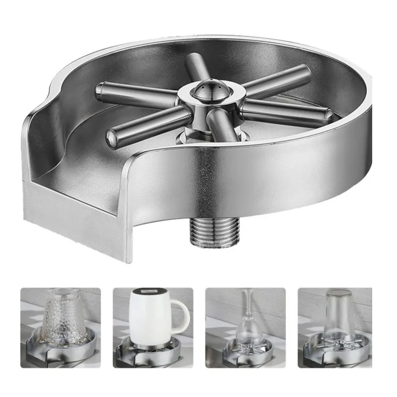 

Faucet Glass Rinser Automatic Cup Washer Kitchen Sink Bar Glass Rinser Coffee Pitcher Wash Cup For Kitchen Sink Accessories