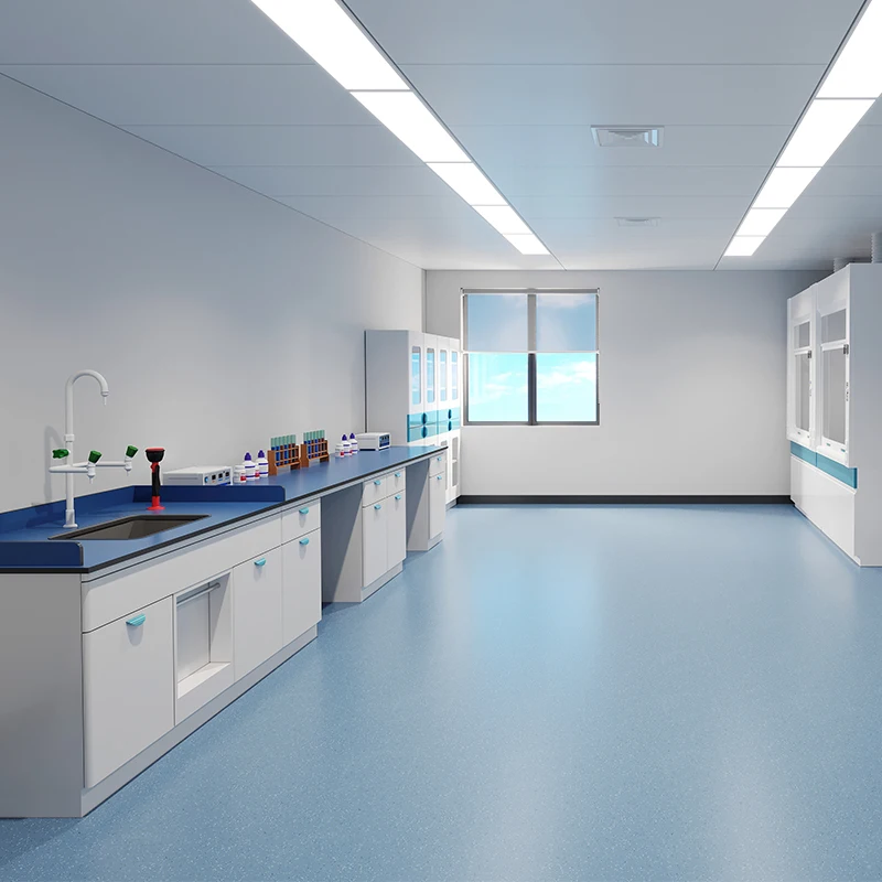 Custom Factory Price Steel Lab Table Workbench Side And Island Types Modern Design  For Hospital And School Use
