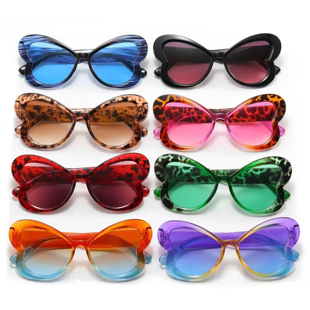 Trendy Colorful Butterfly Sunglasses Women Cat Eye Sun Glasses Candy Color Shades Gradient Lens Sunglasses Ladies Party Eyewear