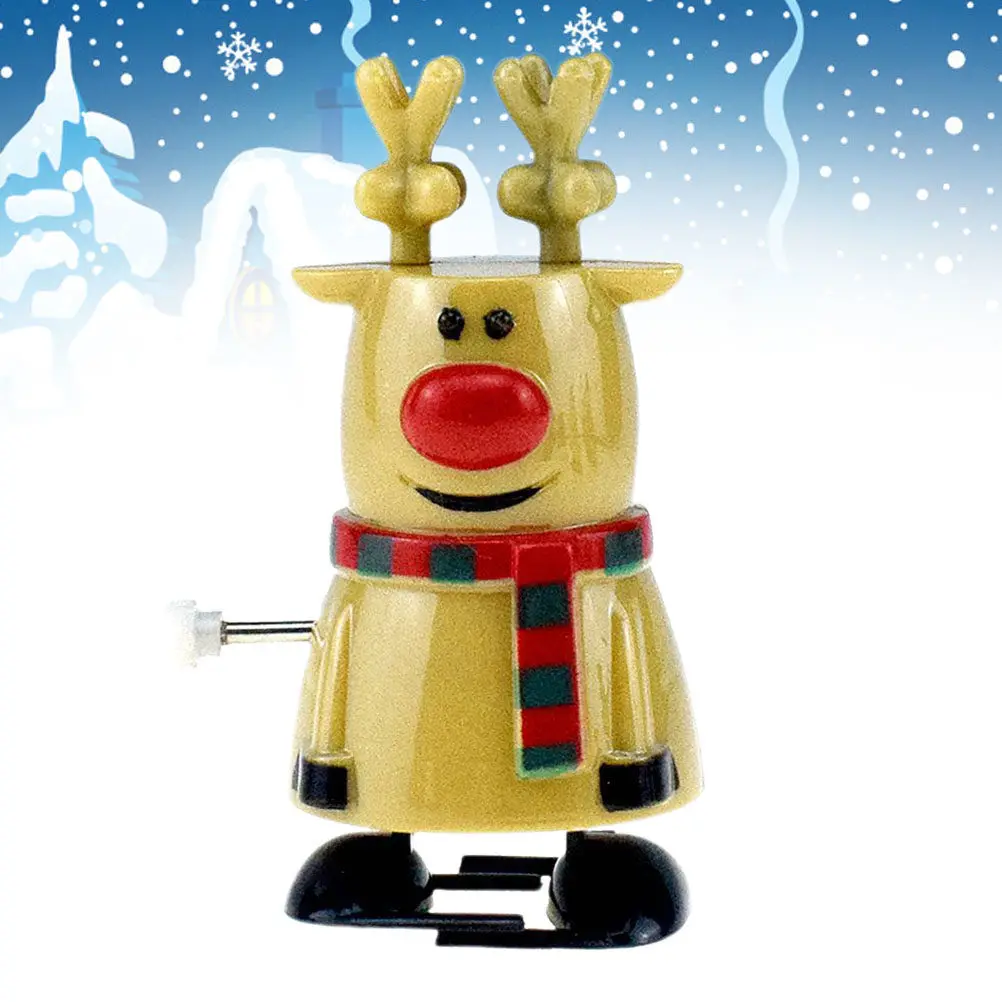 

Рождественский заводной ярко-желтый ходячий олень: забавная игрушка-прикол для детей, реквизит для вечеринок, сувениры на Хэллоуин и Рождество