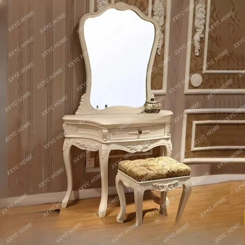 XX retro solid wood dresser post-modern dressing stool
