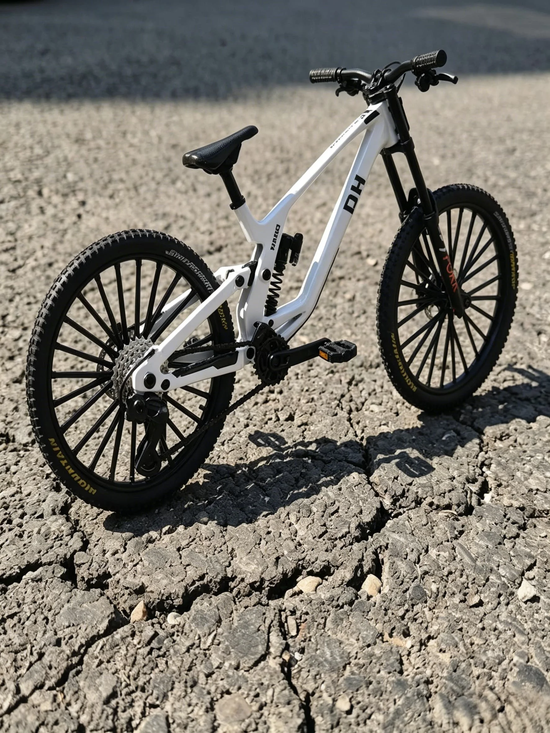 AliExpress NONE 1:8 Scale Alloy Mountain Bike Model, Die-cast Simulated Downhill Bicycle with Suspension, Collectible Toy Gift for Cycling En