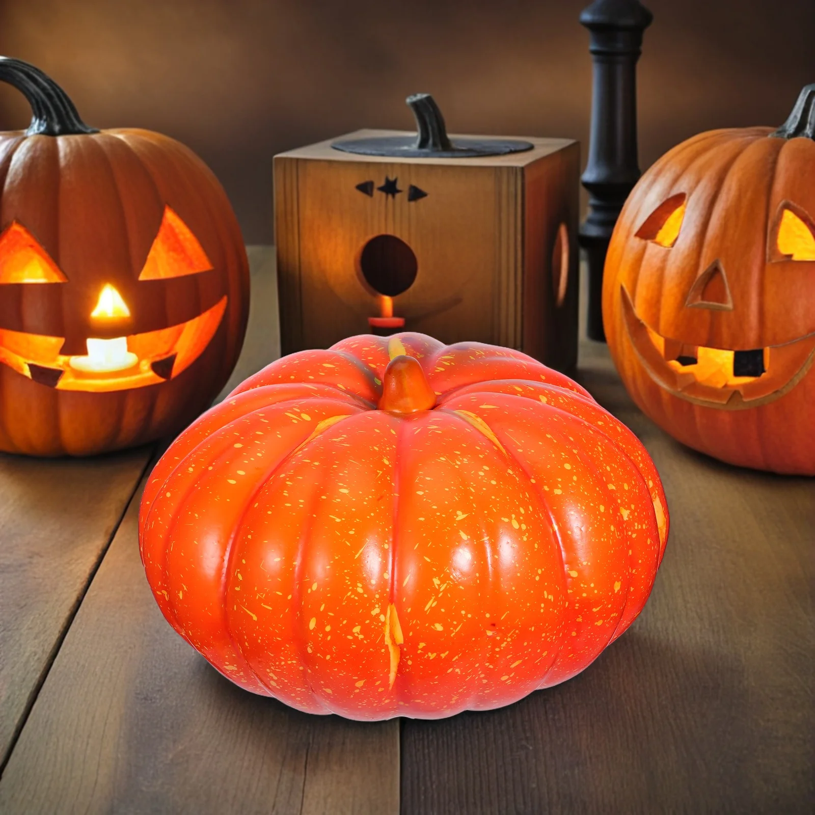 رغوة اصطناعية القرع البرتقال واقعية وهمية الحصاد الخريف ديكور للطاولات عيد الشكر هالوين حفلة ديكورات المنزل الزفاف #6