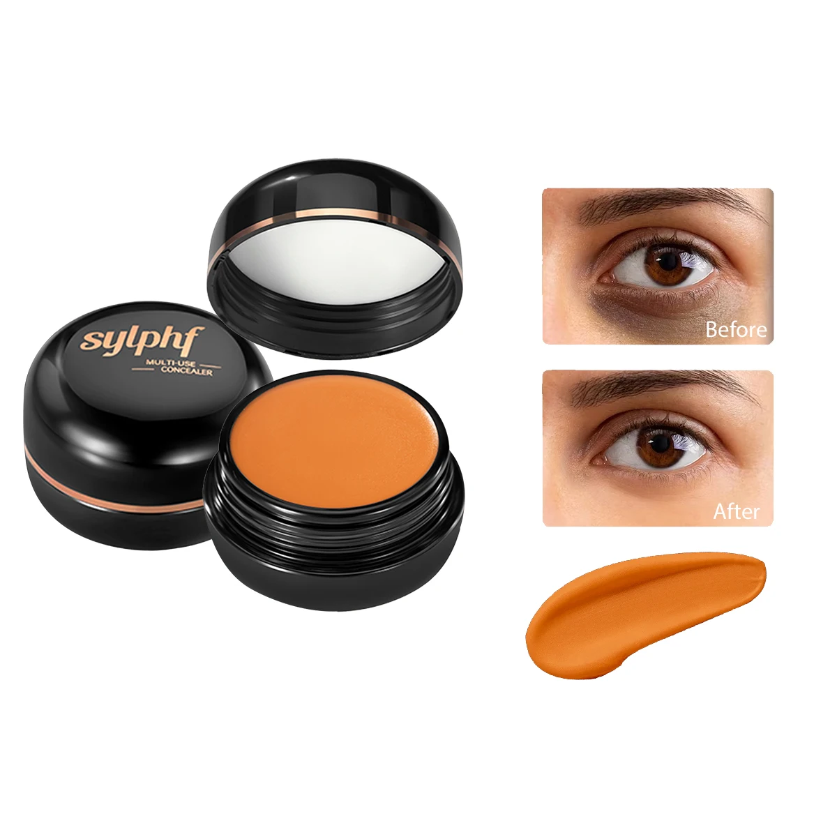 1PC concealer, waterproof and sweat proof, light and long-lasting, covers flaws, dark circles, suitable for all skin types