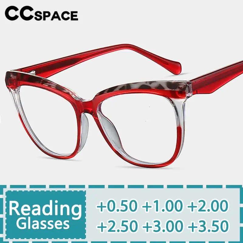 R57502 Comfortable Spring Hinge Reading Glasses Trendy Tr90 Square Presbyopia Eyeglasses Diopter +50+100+150+200+250+300+350