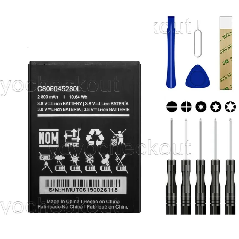 

For G6 / X5 / V7 Replacement C806045280L Battery 2800mah 3.8V 10.64Wh