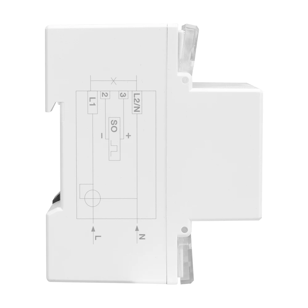 Nuovissimo 5(100)A 230VAC 50/60Hz contatore di energia monofase wattmetro elettrico analogico per uso domestico guida Din elettrica