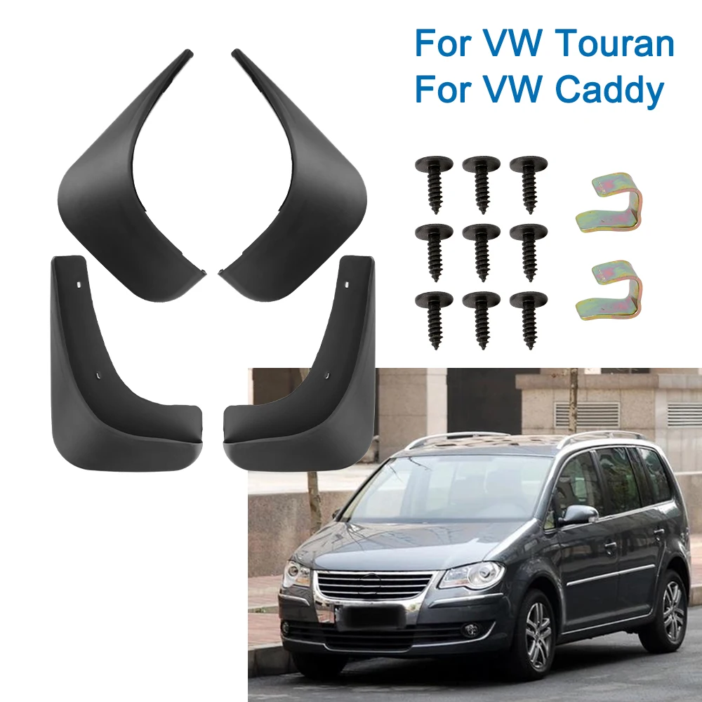 Scratch Resistant Mud Flaps Splash Guards For VW Touran Caddy 4pcs/set Car Accessories Front Rear Mudguards Fender