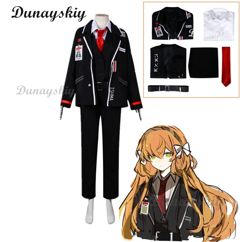 Anime Game Limbus Company Ishmael Cosplay Costume Jacket Coat Pants Set Fantasia Halloween Carnival Party Disguise Clothes