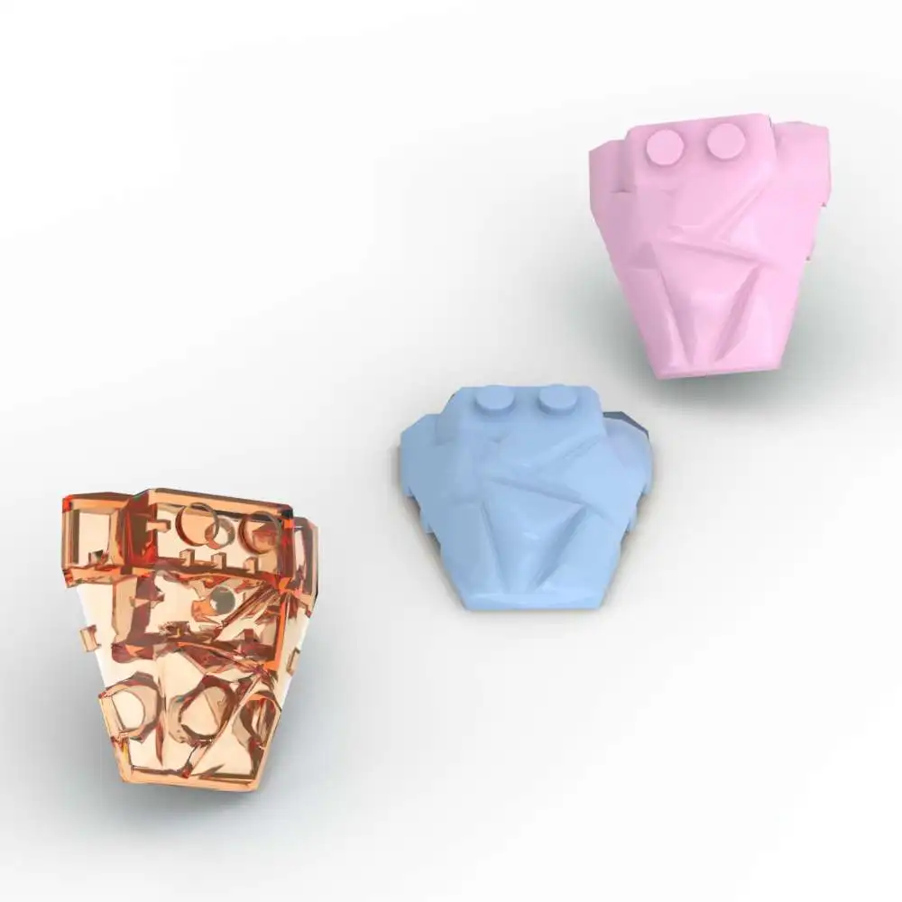 MOC 1 個 64867 断片化された多角形トップブリックウェッジ 4x4 積み重ね可能な交換可能なビルディングブロッククリエイティブおもちゃ大人男の子ホリデーギフト