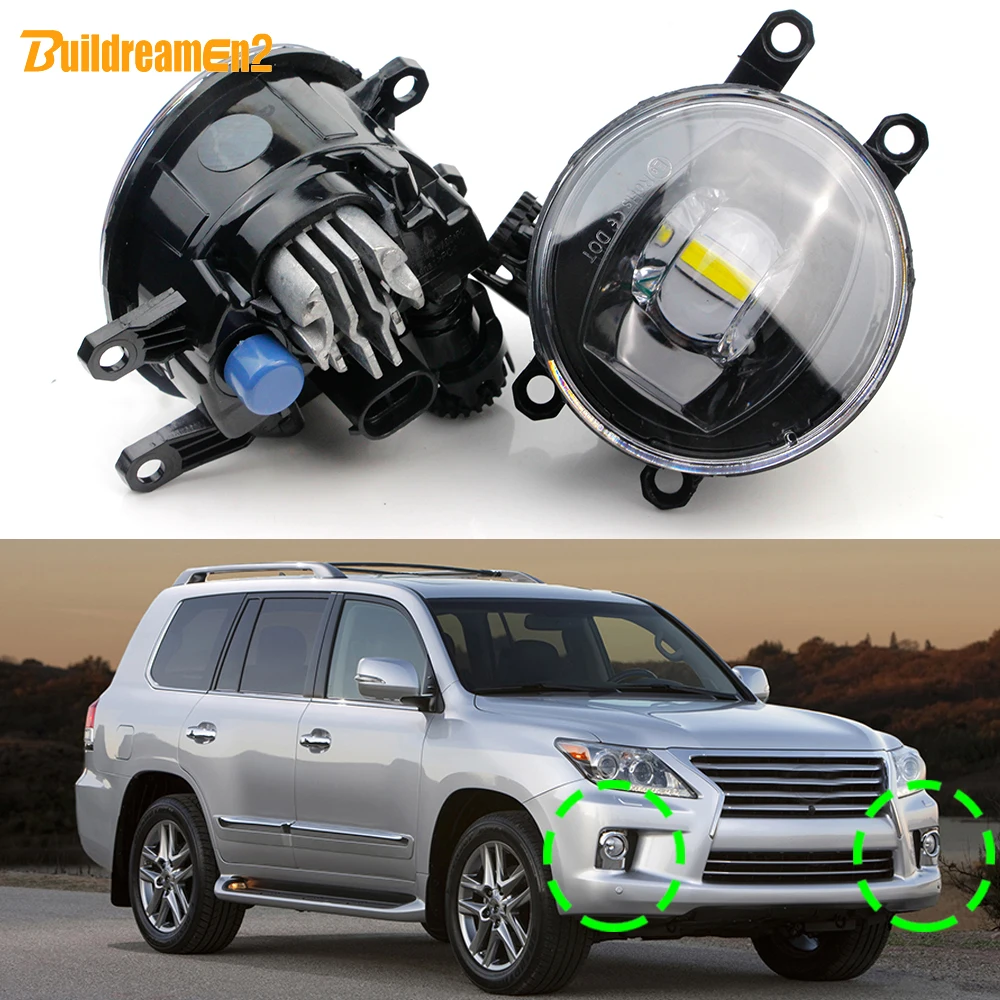 

2 Pieces 30W Car Front LED Lens Fog Light DRL H11 12V High Bright For Lexus LX570 2008 2009 2010 2011 2012 2013 2014
