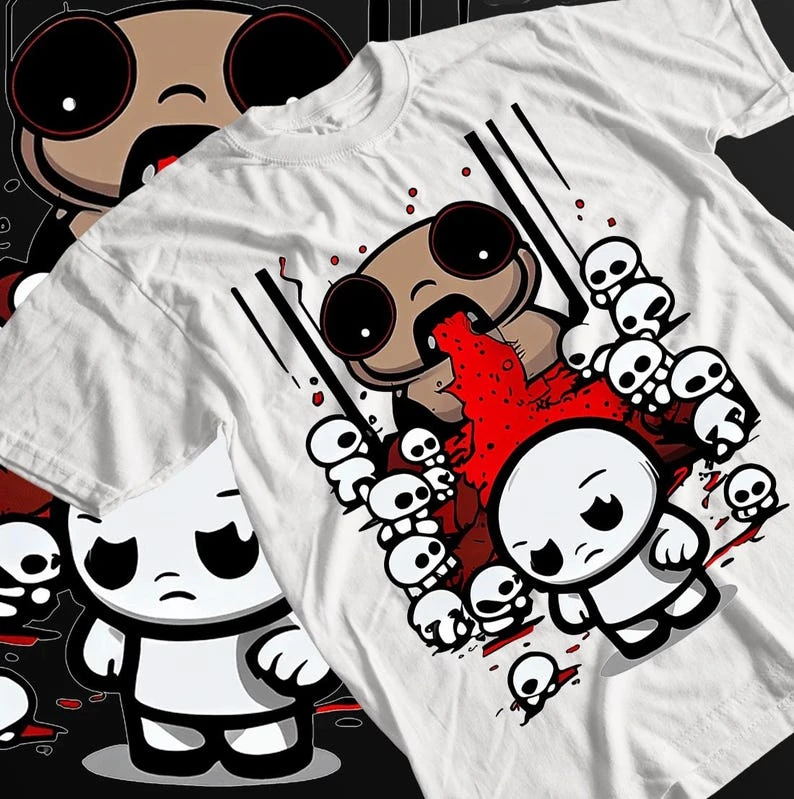 The Binding of Isaac Y2K Aesthetic T shirt Trendy Oversized Unisex Vintage Loose Short Sleeves Classic Streetwear high quality