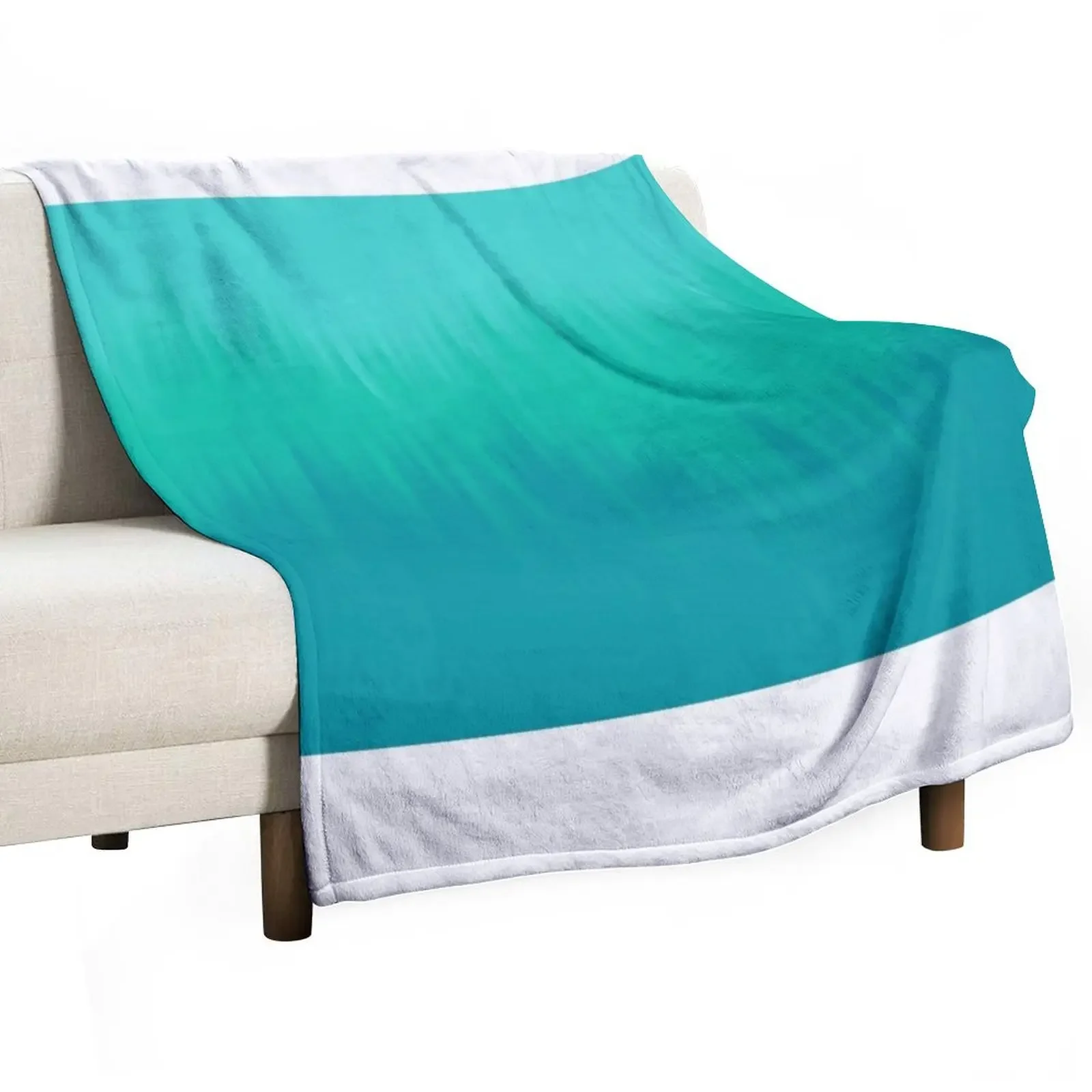 Shaded Blue Throw Blanket Sleeping Bag Travel Winter beds Furrys Blankets