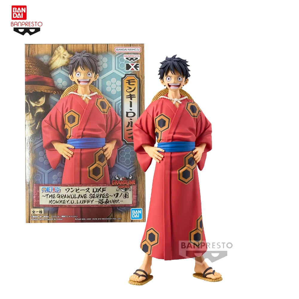 

Bandai Genuine DXF ONE PIECE Anime Figure Monkey D. Luffy Bathrobe Action Toys Gift Collectible Model Free Shipping