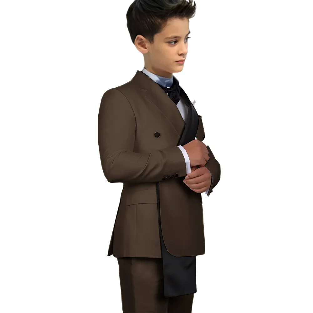 Abiti da ragazzo patchwork 2 pezzi Giacca in colori misti Smoking per bambini per festa di nozze 2-16 anni Abiti per bambini personalizzati