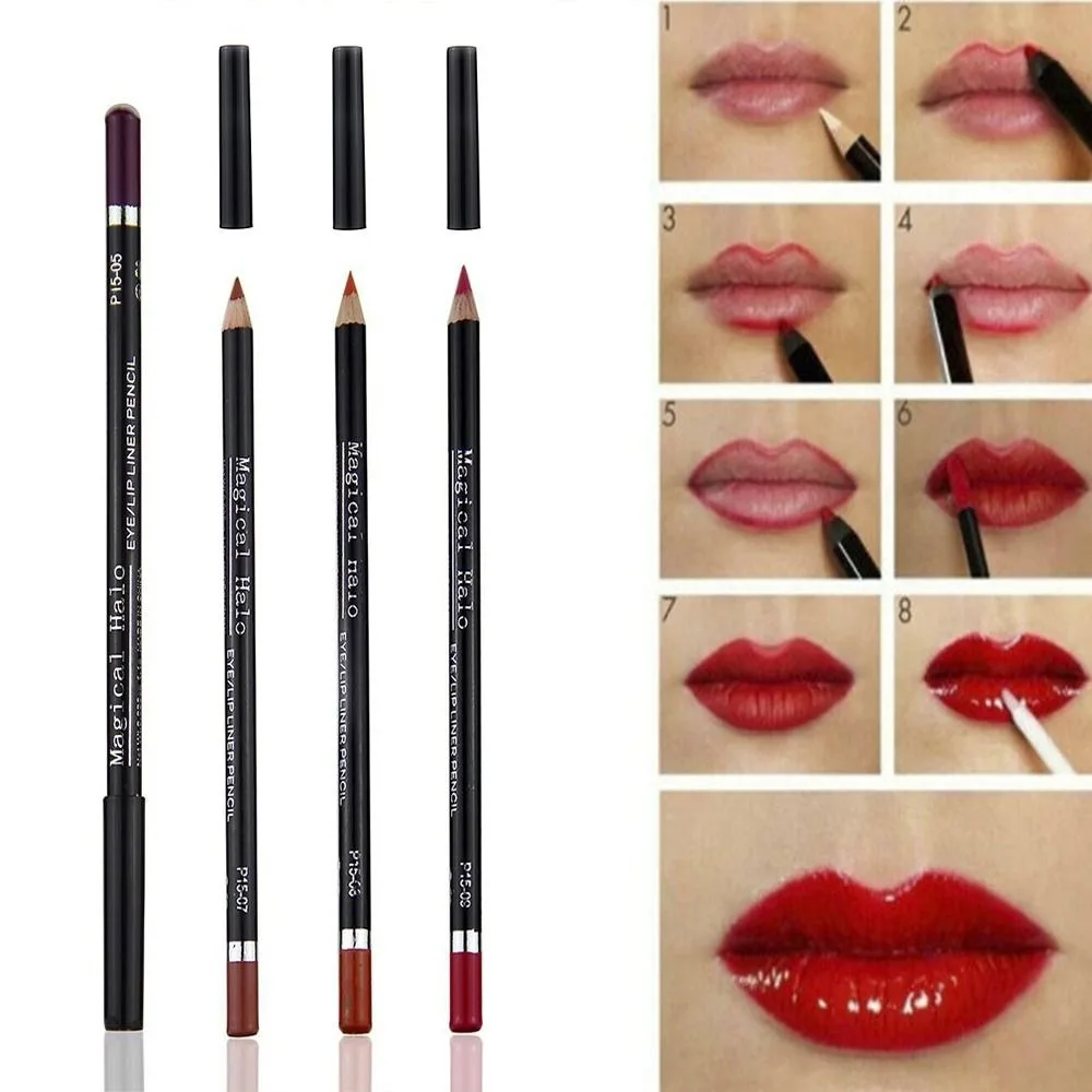 Sexy Velvet Red Lip Tint, 12 cores Lipliner, Matte Nude, impermeável, kit de contorno, copo antiaderente, ferramenta de maquiagem, lip Tint