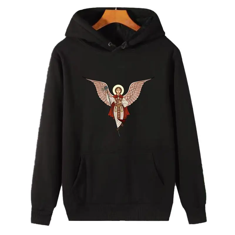 

Angel Hoodies Coptic Angels Classic Graphic Thick Sweater Hoodie Hooded Sweatshirts Cotton Winter Fleece Hoodie Men's Sportswear