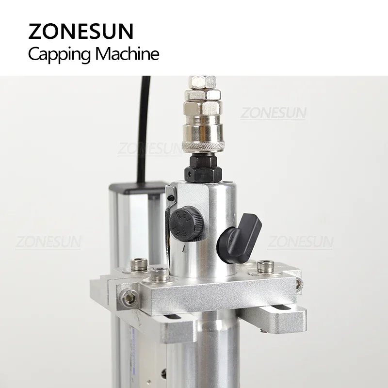 Imagem -02 - Zonesun Zs-xgpz1 Máquina Tampando Pneumática Tampa Redonda Parafuso Ferramenta de Aperto Máquina Vidro Garrafa Plástico Capper
