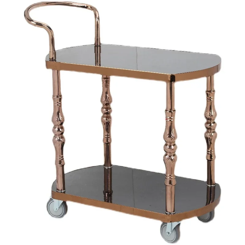 cartHotel restauratiewagen voedselbezorging drielaags wijnthee dim sum cake dessert commerciële mobiele ca in Europese stijl