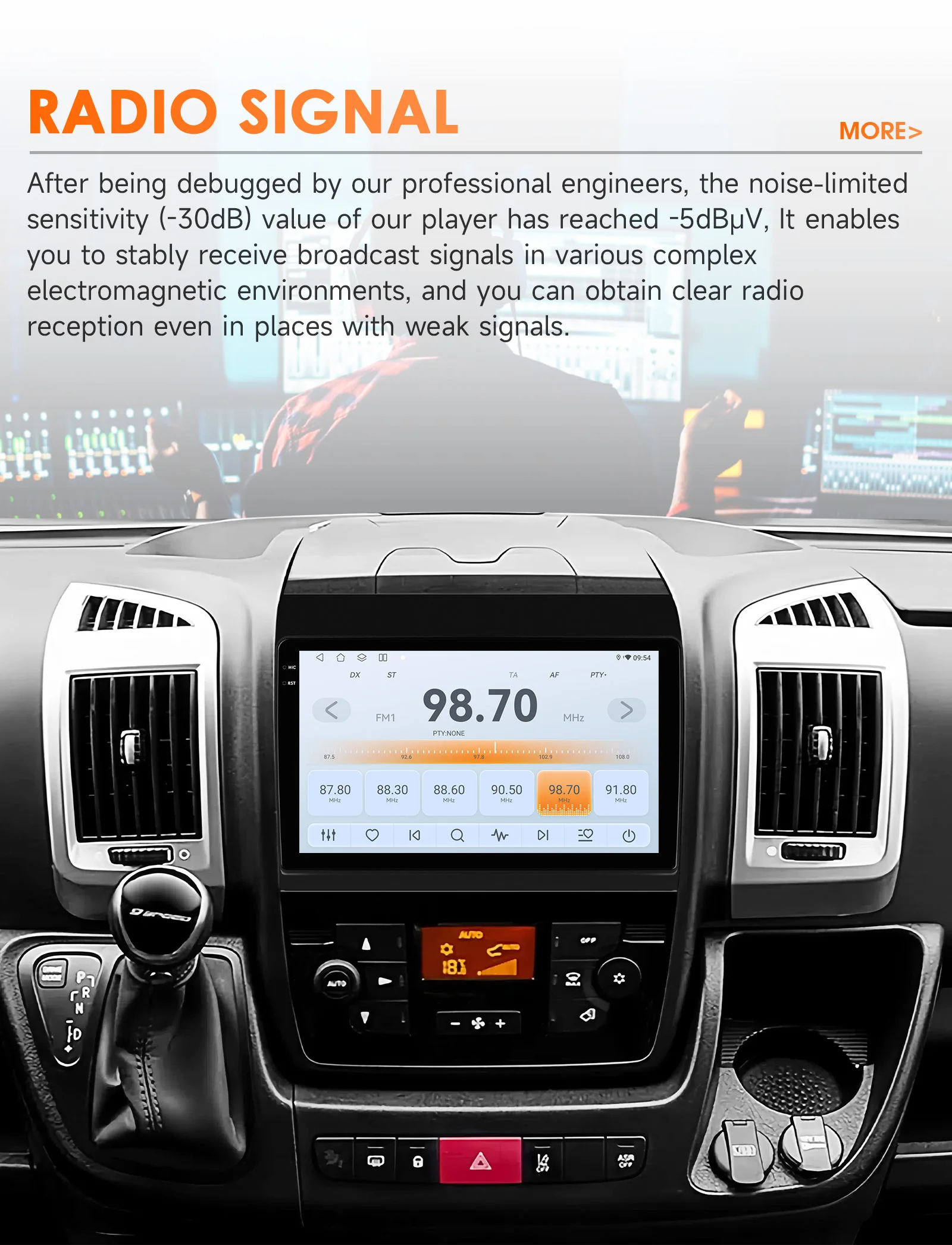 Android 15 GPS-Navigation Autoradio für Citroen Jumper 2/Peugeot Boxer 2 2016-2022 für Fiat Ducato 3 2016-2020 Autoradio 9'' Kabelloses CarPlay Android Auto AI Multimedia-Player Bluetooth SWC 6115 DSP