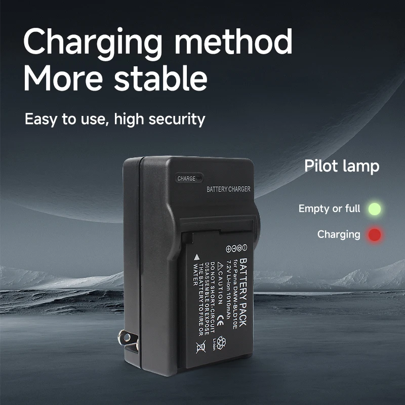 شاحن قاعدة بطارية DMW-BLD10E لبطارية أوليمبوس ليثيوم أيون مهد شحن مخصص متوافق مع OM-D E-M5 وE-M5 M #4